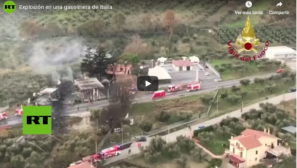 Explosión en una gasolinera de Italia dic. 2018