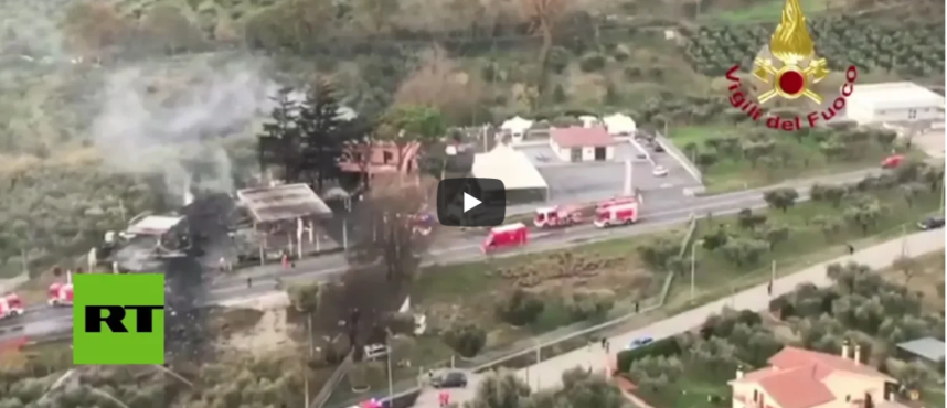 Explosión en una gasolinera de Italia dic. 2018