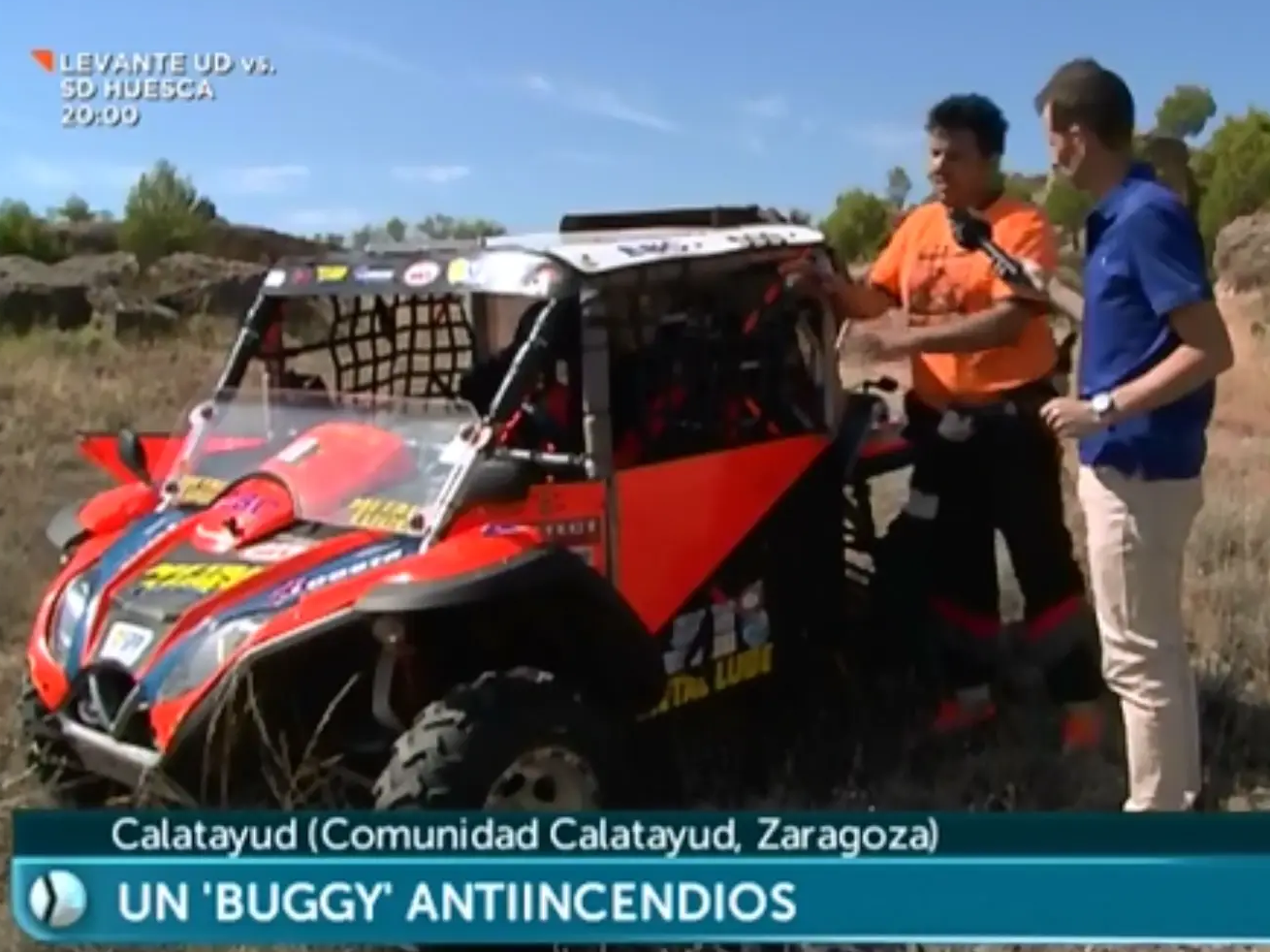Aragon TV entrevista a conductor de Buggy protegido contraexplosiones con Explostop 1/8/2019